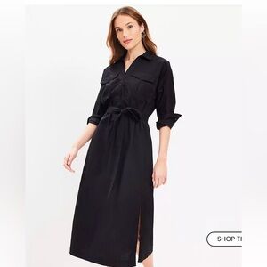Elegant Black Shirt Dress